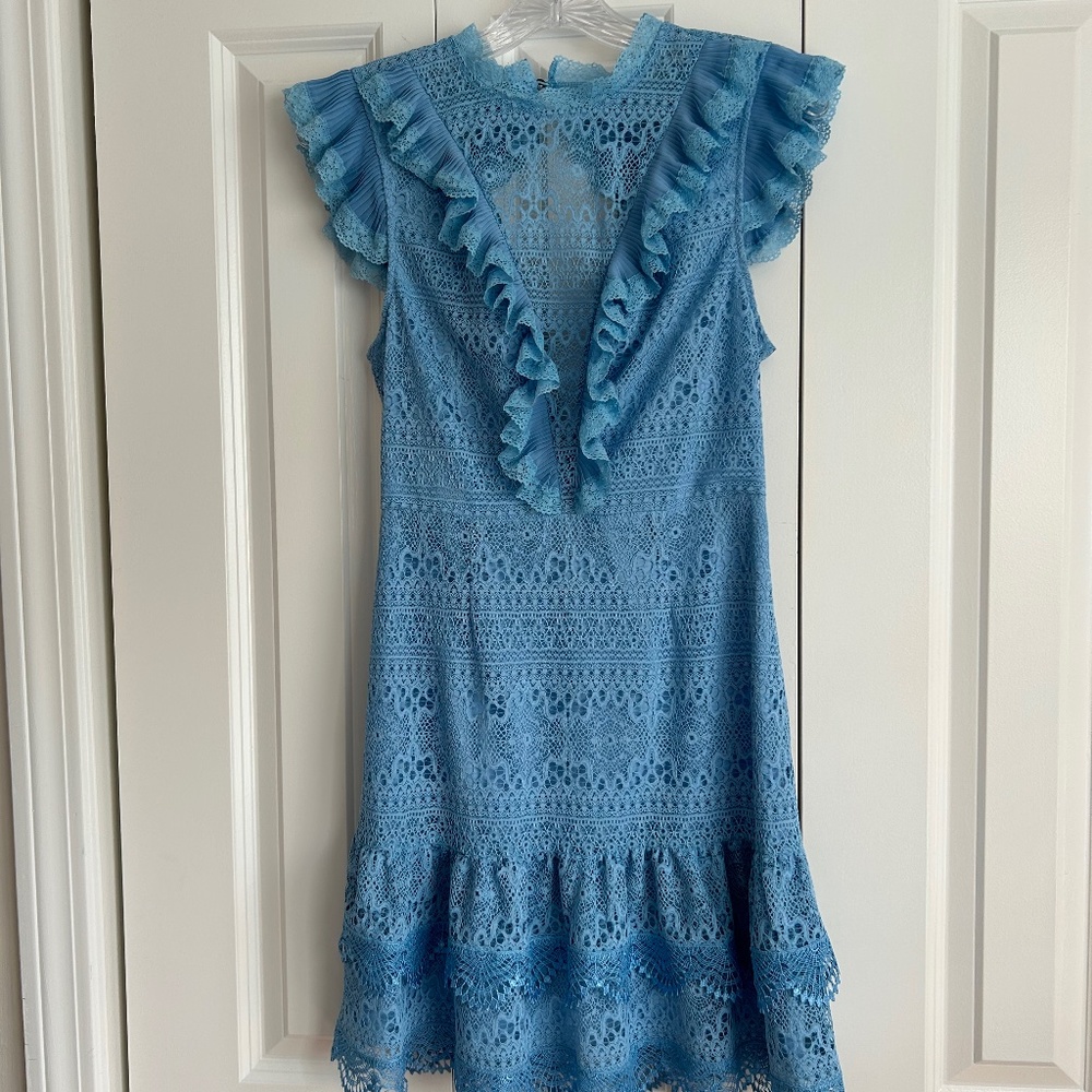 Saylor - Light Blue Lace Dress